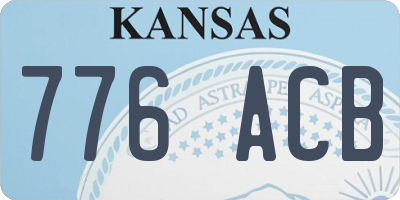 KS license plate 776ACB