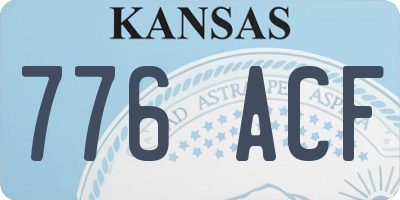 KS license plate 776ACF