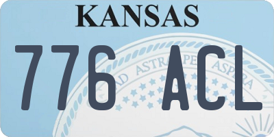 KS license plate 776ACL