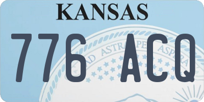 KS license plate 776ACQ