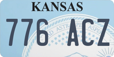 KS license plate 776ACZ