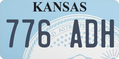 KS license plate 776ADH