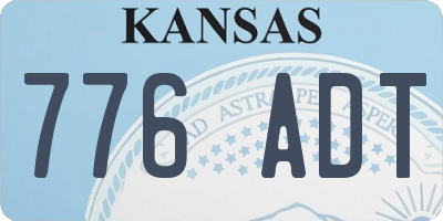 KS license plate 776ADT