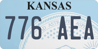 KS license plate 776AEA