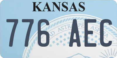 KS license plate 776AEC