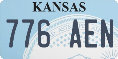 KS license plate 776AEN