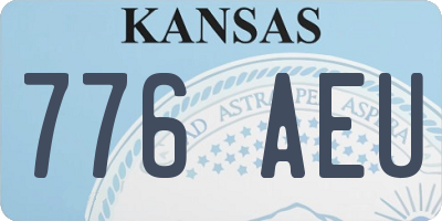 KS license plate 776AEU
