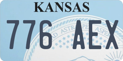 KS license plate 776AEX