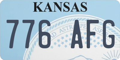 KS license plate 776AFG