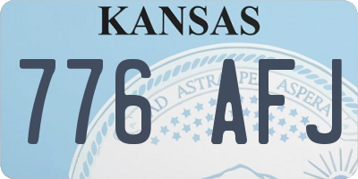 KS license plate 776AFJ
