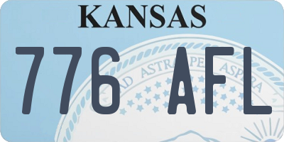 KS license plate 776AFL