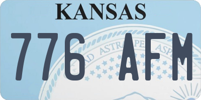 KS license plate 776AFM
