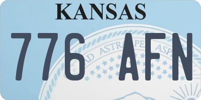 KS license plate 776AFN