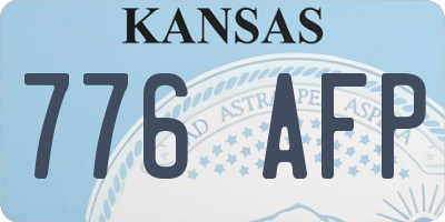 KS license plate 776AFP
