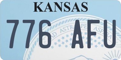 KS license plate 776AFU