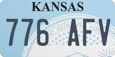 KS license plate 776AFV