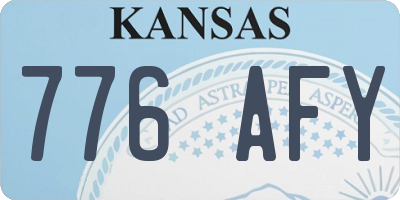 KS license plate 776AFY