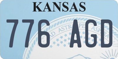 KS license plate 776AGD