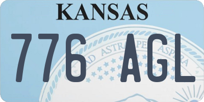 KS license plate 776AGL