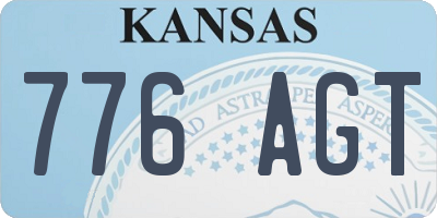 KS license plate 776AGT