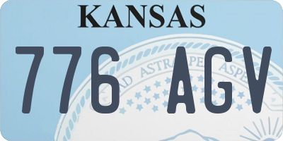 KS license plate 776AGV