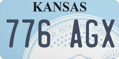 KS license plate 776AGX