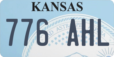 KS license plate 776AHL