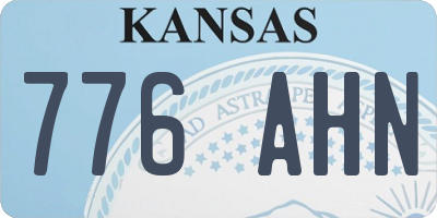 KS license plate 776AHN