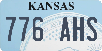 KS license plate 776AHS