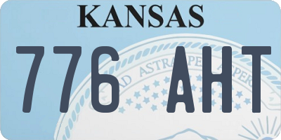 KS license plate 776AHT