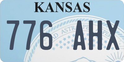KS license plate 776AHX