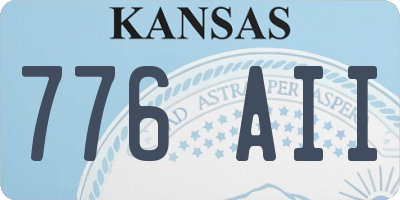 KS license plate 776AII