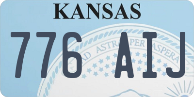 KS license plate 776AIJ