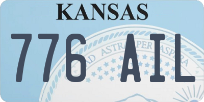 KS license plate 776AIL
