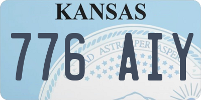 KS license plate 776AIY