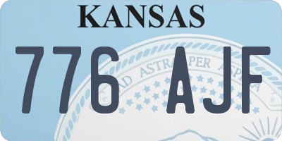 KS license plate 776AJF