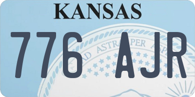 KS license plate 776AJR