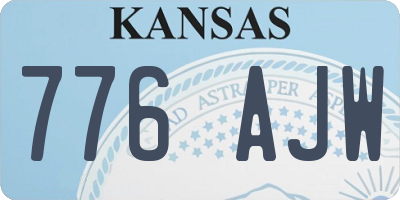 KS license plate 776AJW