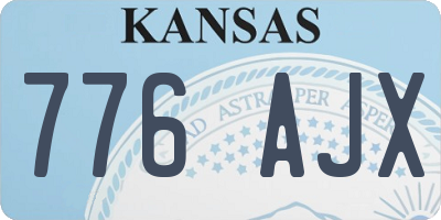 KS license plate 776AJX