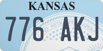 KS license plate 776AKJ