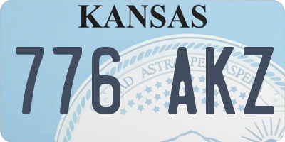 KS license plate 776AKZ