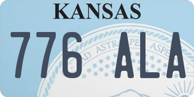 KS license plate 776ALA