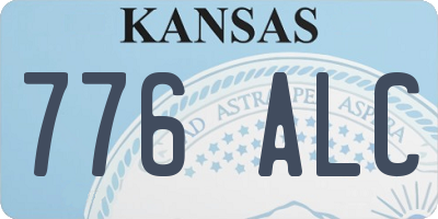 KS license plate 776ALC
