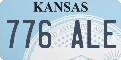 KS license plate 776ALE