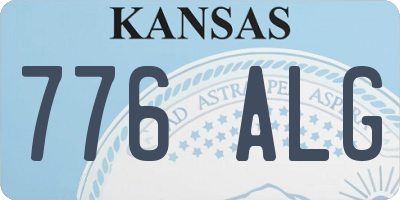 KS license plate 776ALG