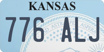 KS license plate 776ALJ