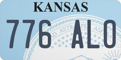 KS license plate 776ALO
