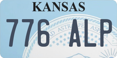 KS license plate 776ALP
