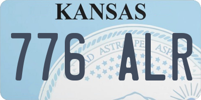 KS license plate 776ALR