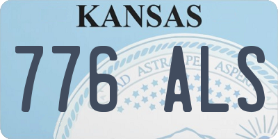 KS license plate 776ALS